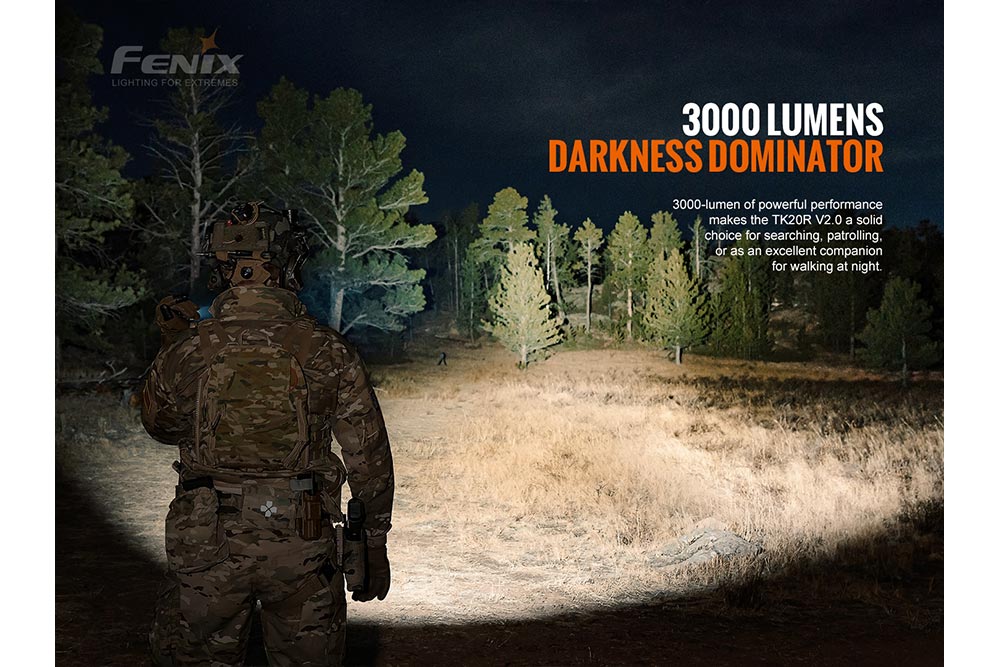 Fenix TK20R V2.0 Rechargeable Flashlight | 3000 lumens - Norfolk Wood Shop