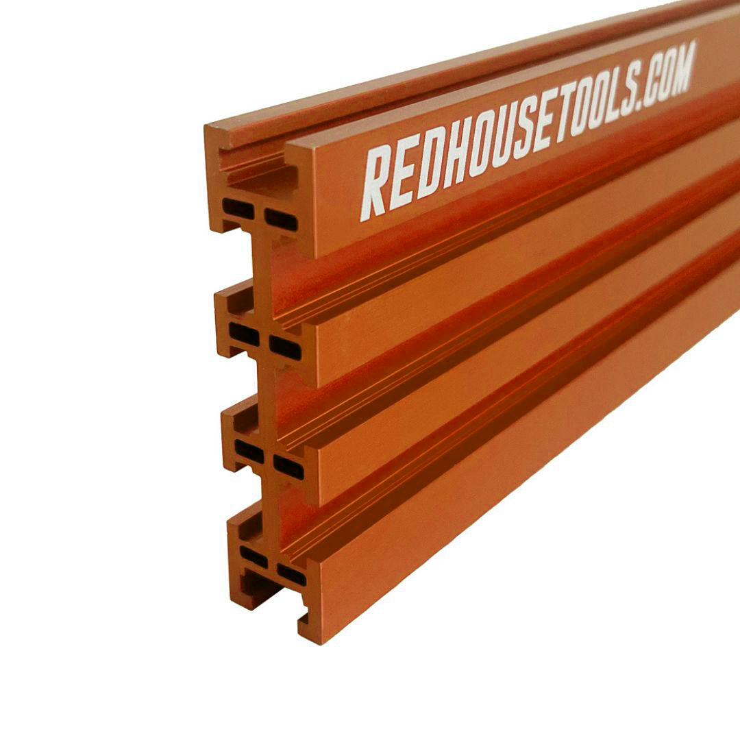36" Universal Aluminum Woodworking Multi-T-track Rail/Fence (Single) - Choose Your Color - Norfolk Wood Shop