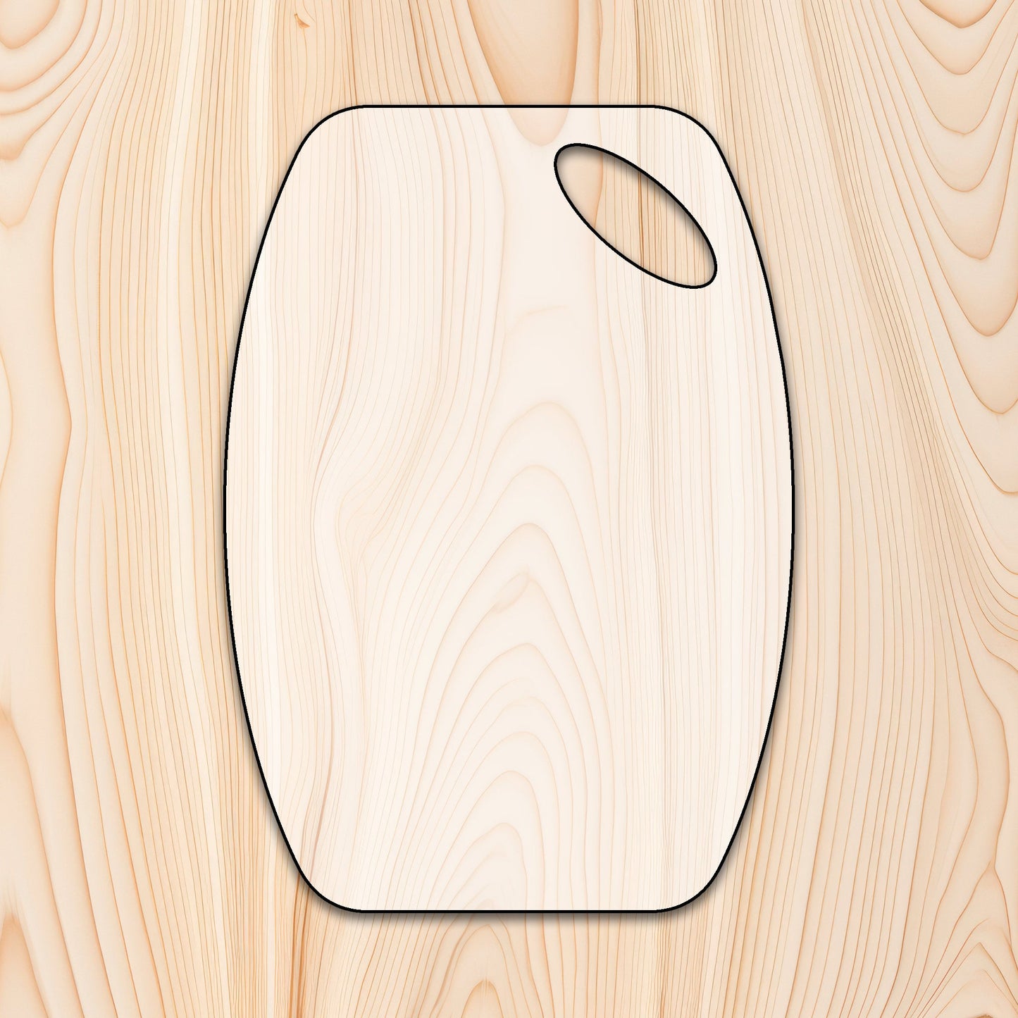 "The Crafted Curve" Cutting Board or Charcuterie Acrylic Board Router Template - Norfolk Wood Shop