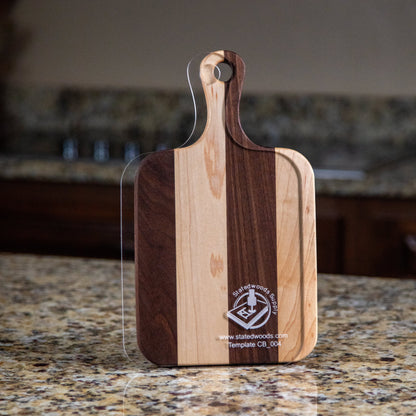 Traditional Rounded Edge Cutting Board or Charcuterie Board Acrylic Router Template