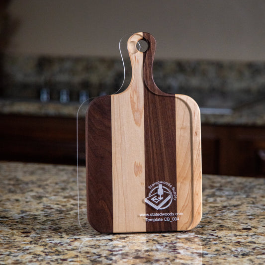 Traditional Rounded Edge Cutting Board or Charcuterie Board Acrylic Router Template