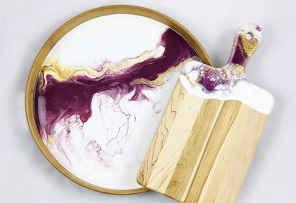 serving trays coated with epoxy design