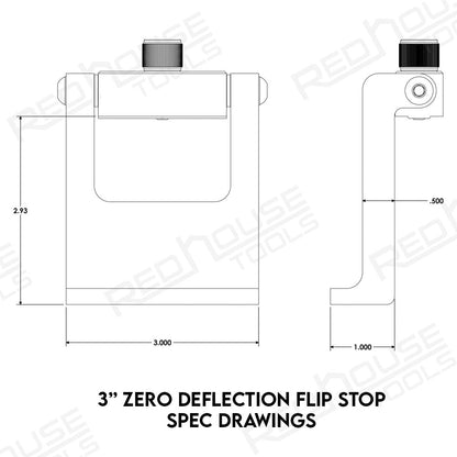 Zero Deflection™ 3" Precision Flip Stop - Norfolk Wood Shop
