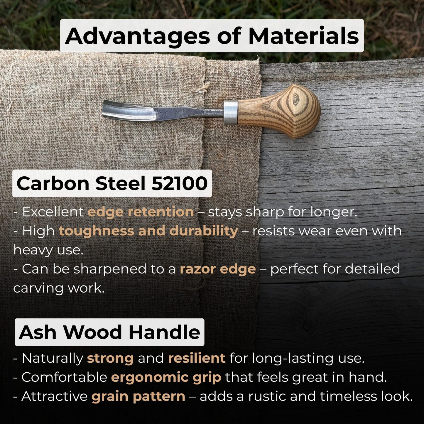 Bent Carving Gouge with Palm Handle – 8 mm / 12 mm (0.31 / 0.47 inches) - Norfolk Wood Shop