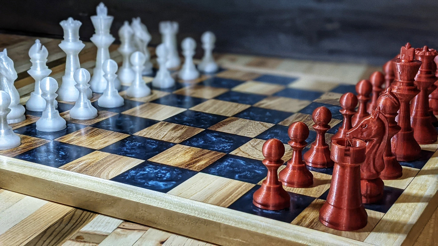 Epoxy resin chess board