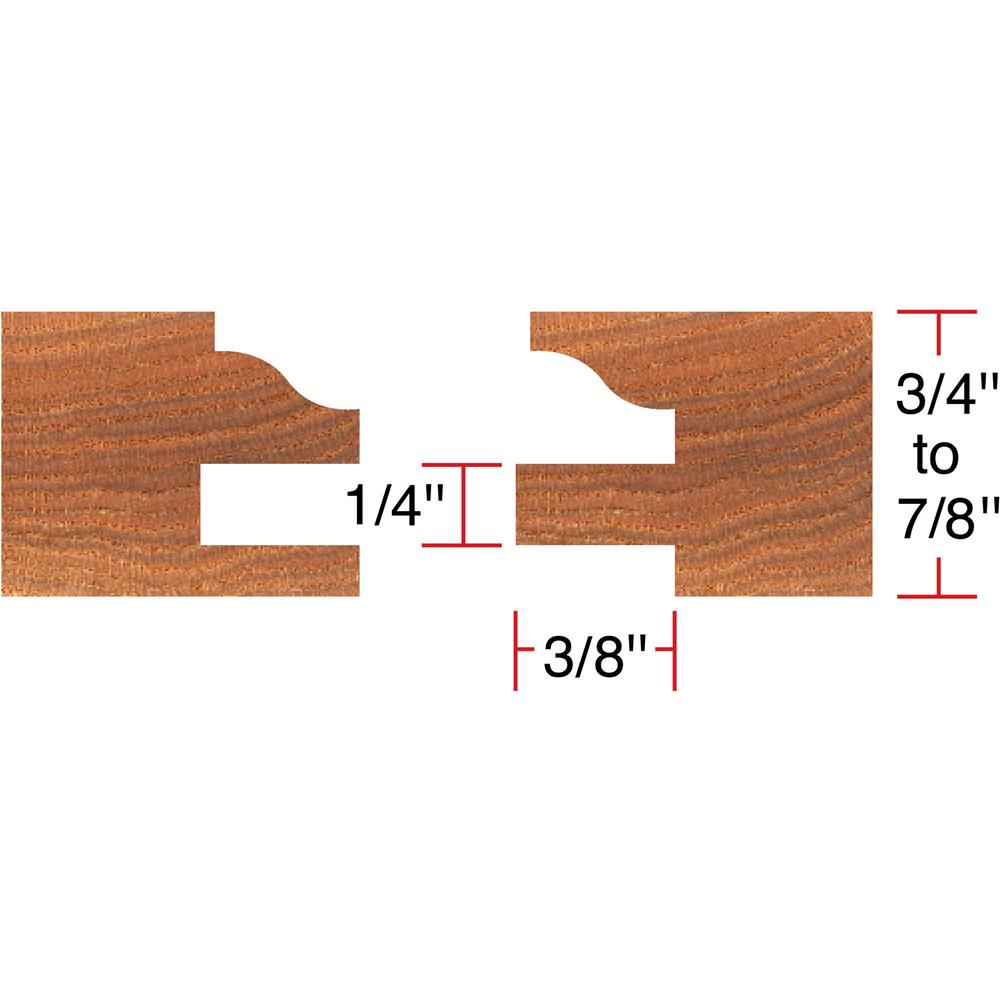6 pc. Stile & Rail Set - Roman Ogee, 3/4" Bore