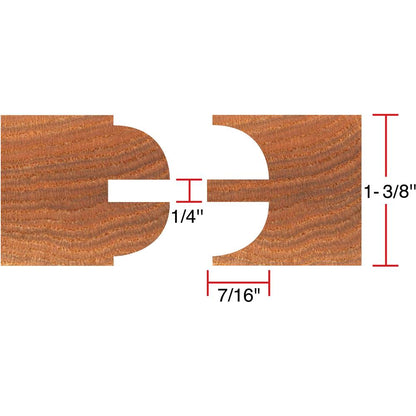 Passage Doors 6 pc. Stile & Rail Set - Quarter Round, 3/4" Bore