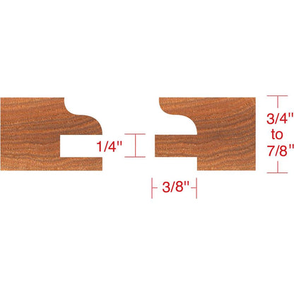6 pc. Stile & Rail Set - Ogee, 1-1/4" Bore