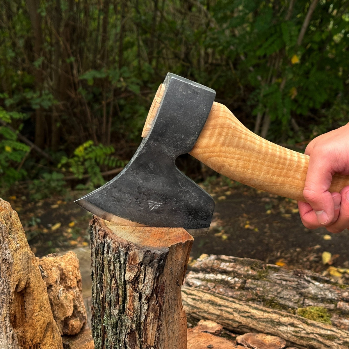 Chopping Axe with Leather Back Carry Pouch, 1.05 kg (2.2 lb)