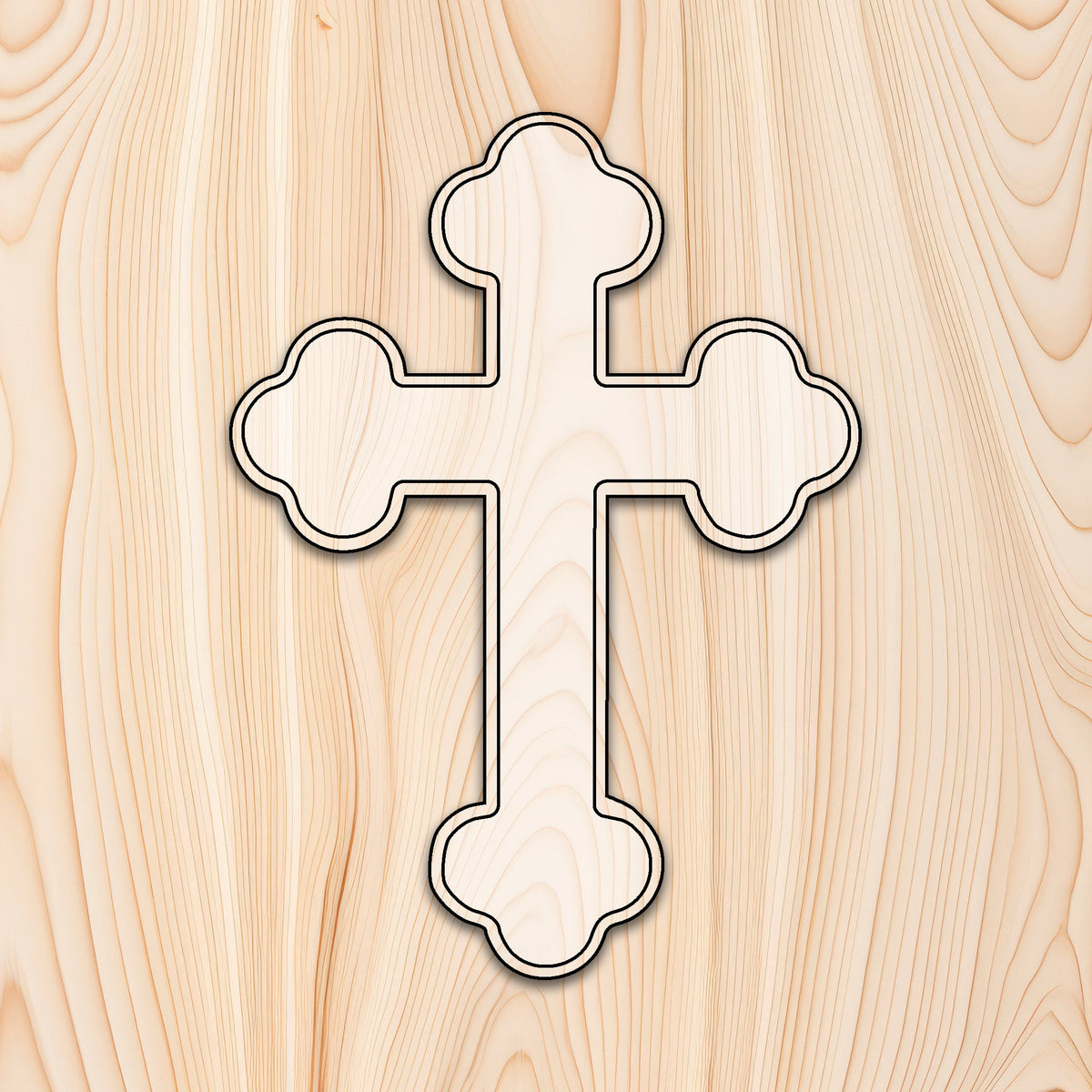 Budded Cross Plaque Acrylic Router Template
