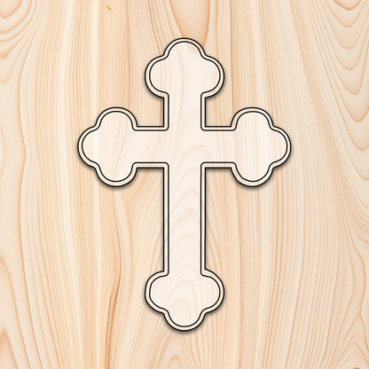 Budded Cross Plaque Acrylic Router Template