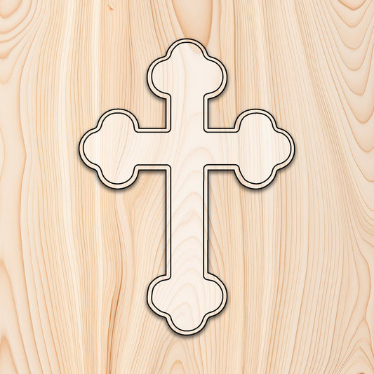 Budded Cross Plaque Acrylic Router Template