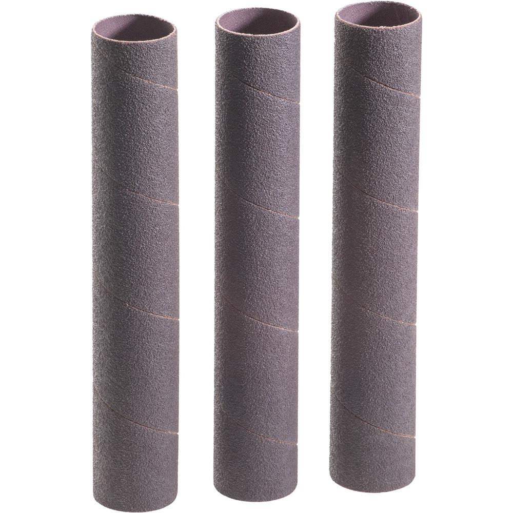 1-1/2" Dia. x 9" A/O Hard Sanding Sleeve, 60 Grit, 3 pk.