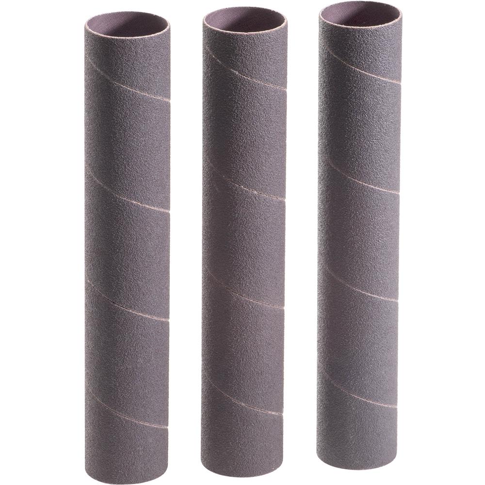 1-1/2" Dia. x 9" A/O Hard Sanding Sleeve, 80 Grit, 3 pk.