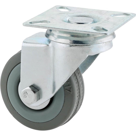 2" Gray Rubber Swivel Caster