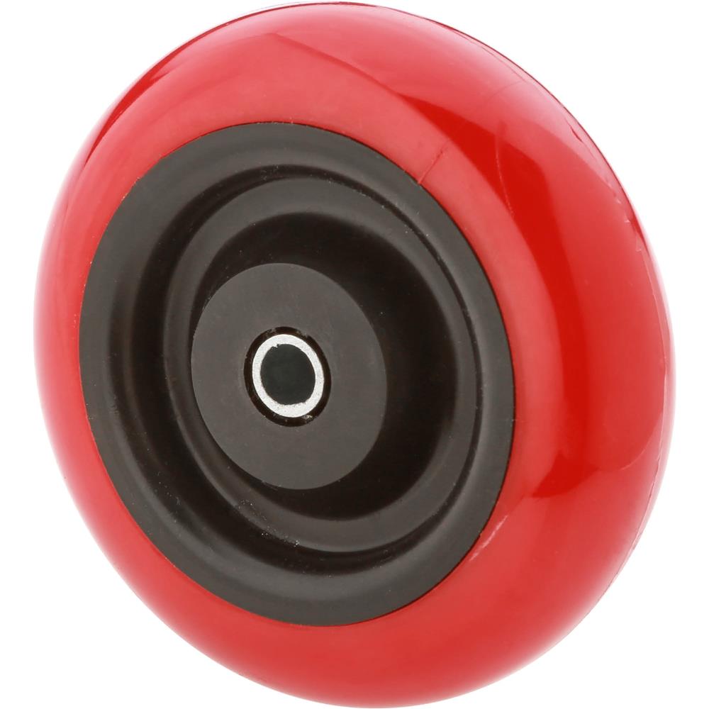 4" Red Polyurethane Wheels