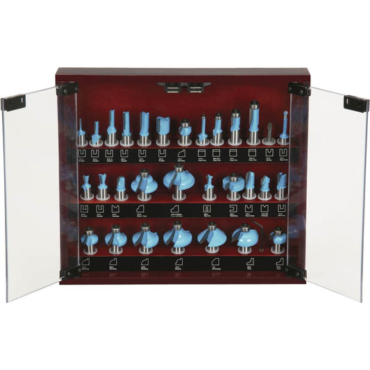 30 Pc. Carbide Tipped Router Bit Set, 1/2" Shank