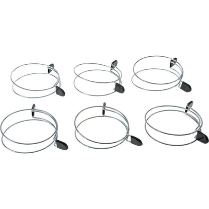 6" Double-Loop Squeeze Hose Clamp, 6 Pk.