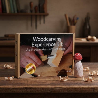 DIY Mushroom Wood Carving & Painting Kit