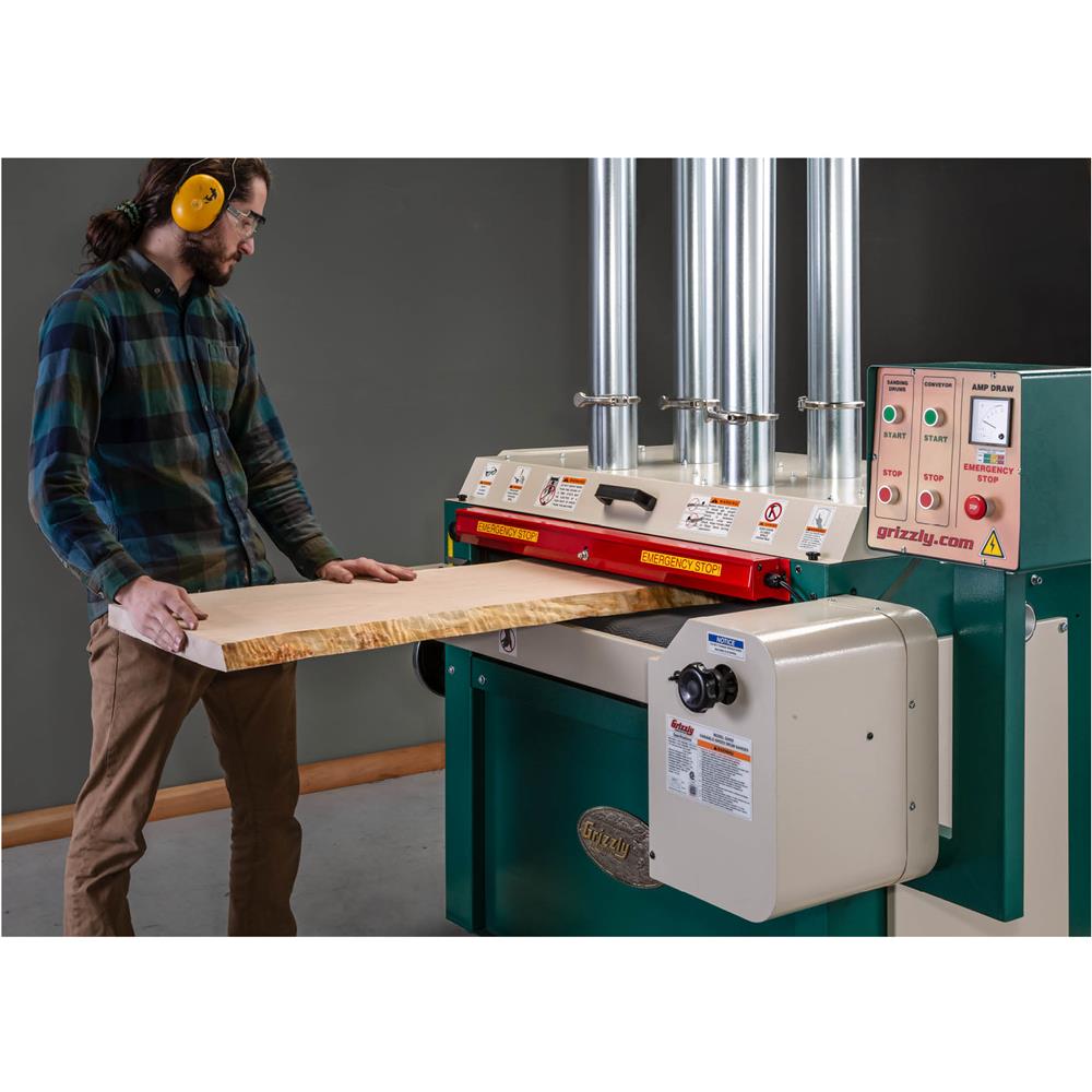 37" 15 HP 3-Phase Drum Sander