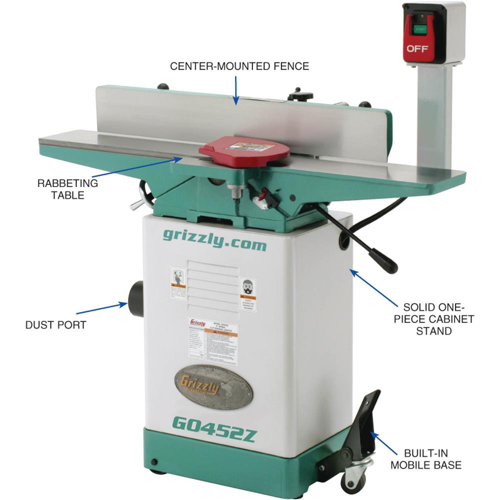 6" x 46" Jointer w/ Spiral Cutterhead