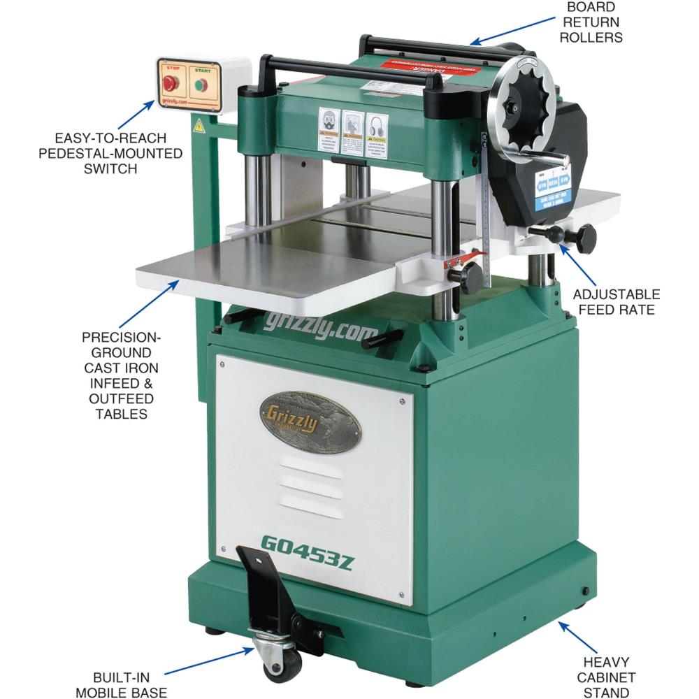 15" 3 HP Planer w/ Spiral Cutterhead