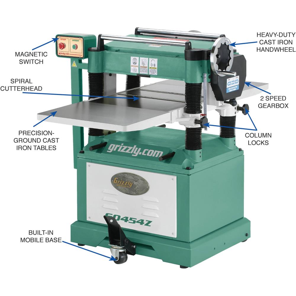 20" 5 HP Planer w/ Spiral Cutterhead
