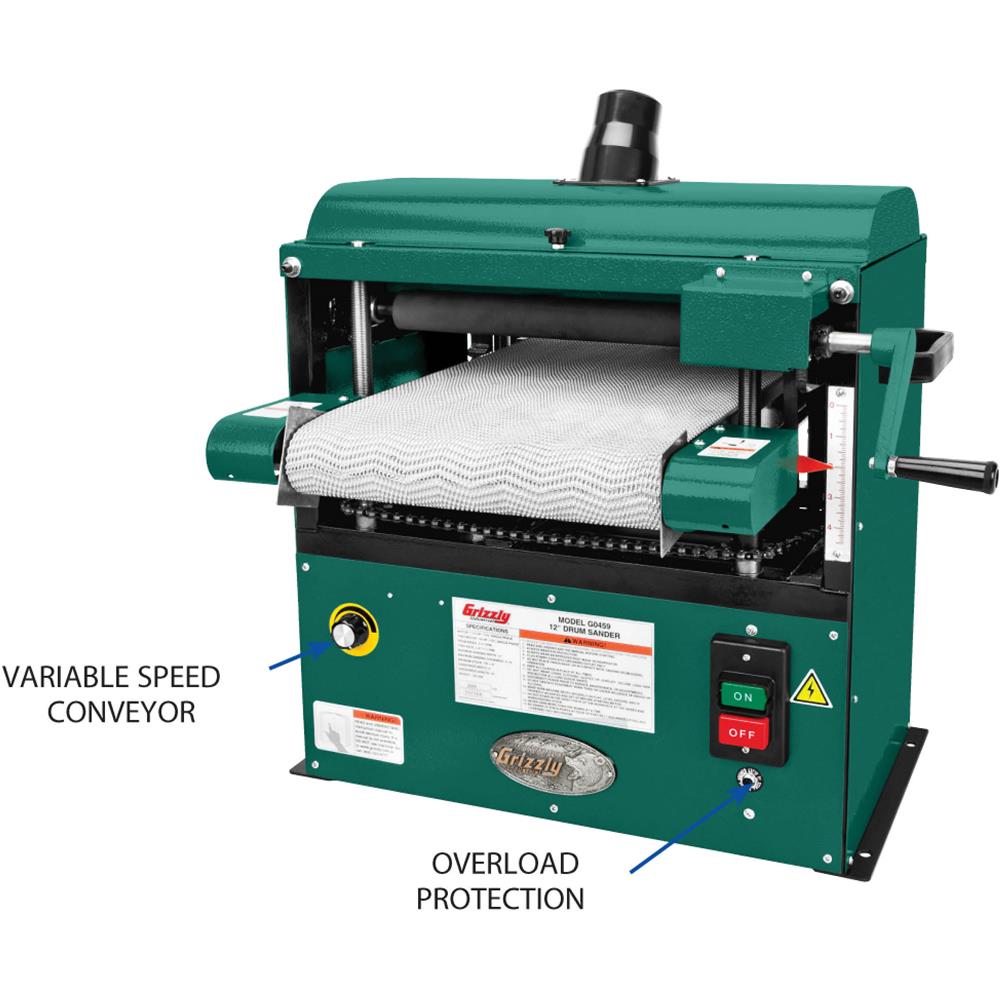 12" 1-1/2 HP Baby Drum Sander