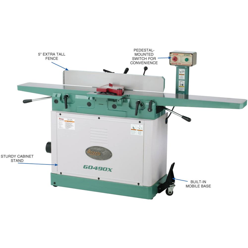 8" x 76" Jointer with Parallelogram Beds and Spiral Cutterhead