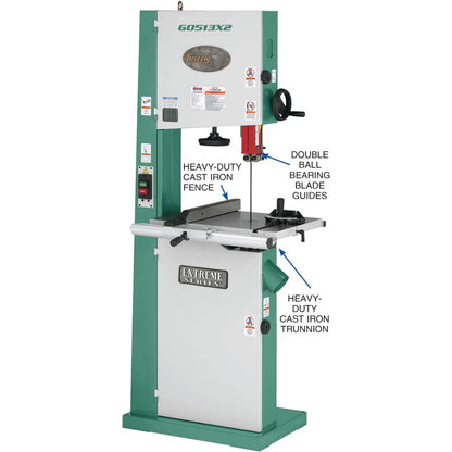 17" 2 HP Bandsaw w/ Cast-Iron Trunnion