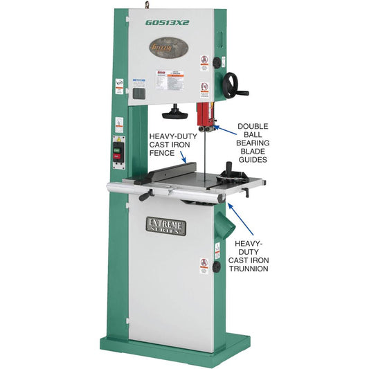 17" 2 HP Bandsaw w/ Cast-Iron Trunnion