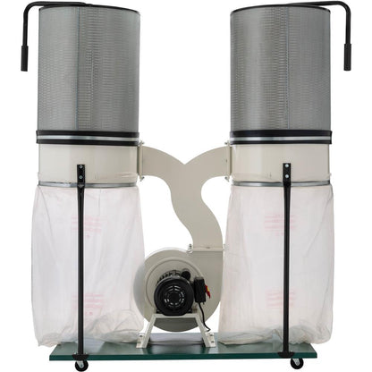 3 HP Double Canister Dust Collector w/ Aluminum Impeller