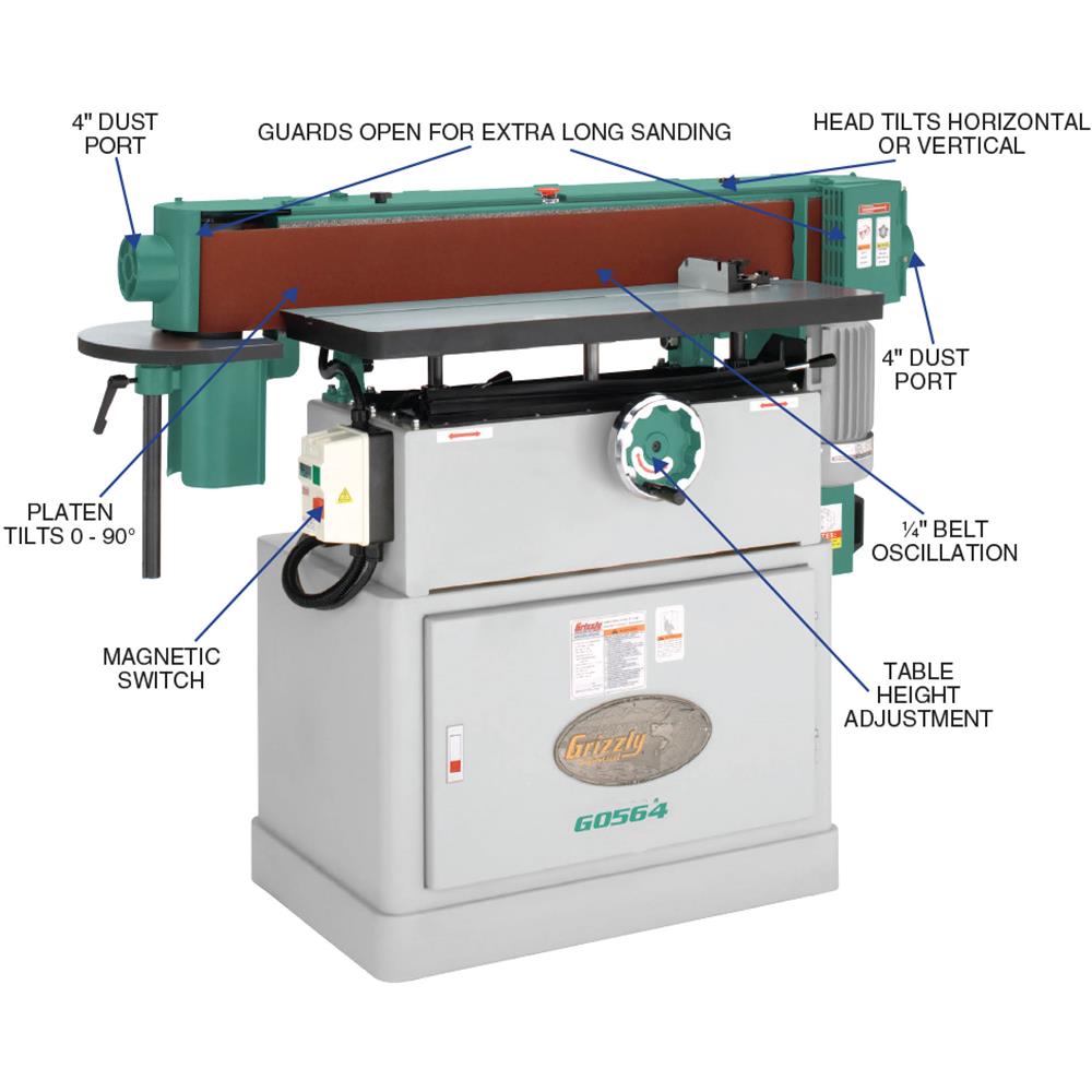 6" x 108" Oscillating Edge Sander