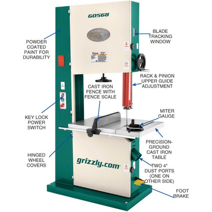 24" 5 HP Industrial Bandsaw
