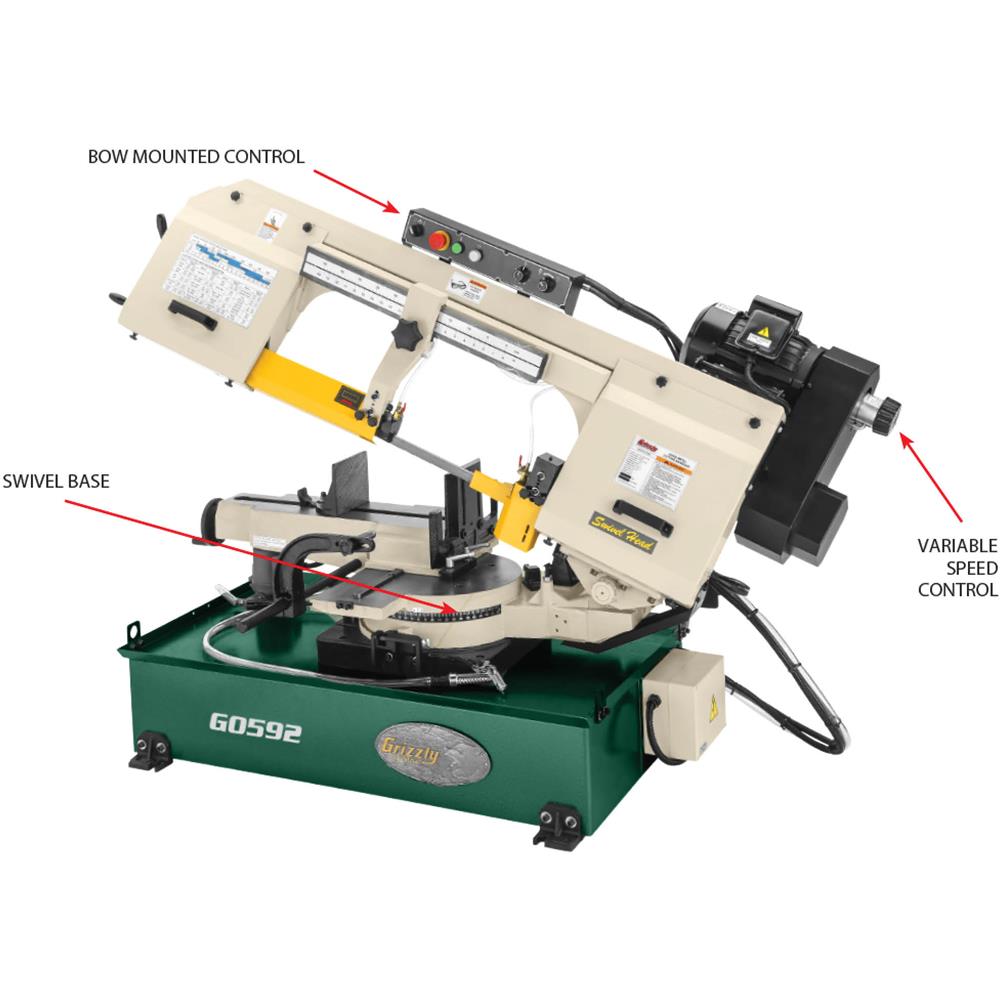 10" x 18" 2 HP Metal-Cutting Bandsaw