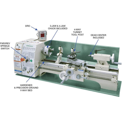 10" x 22" Benchtop Metal Lathe with DRO