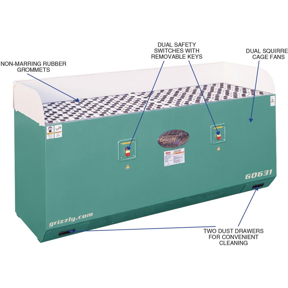 28" x 79" Extra-Long Downdraft Table