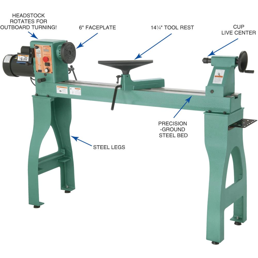 16" x 42" Variable-Speed Wood Lathe