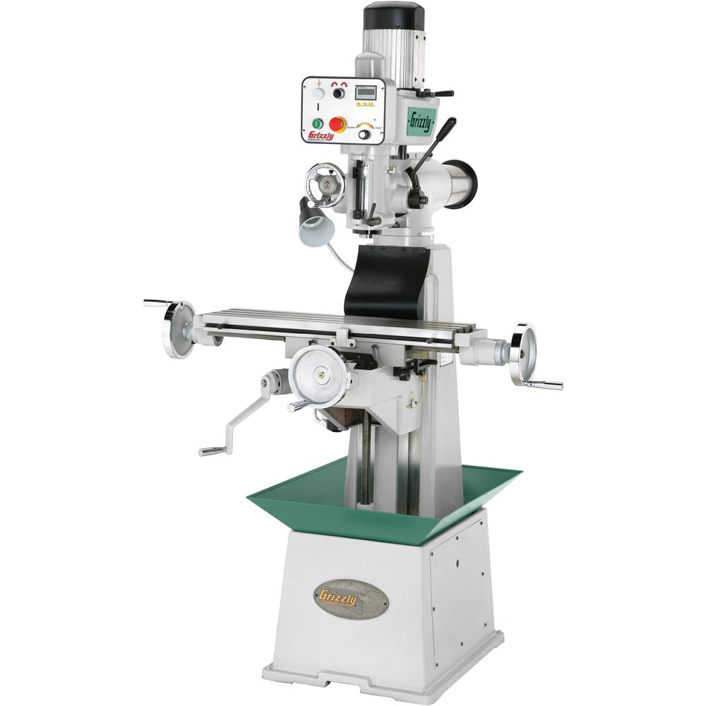 8" x 30" 1-1/2 HP Variable-Speed Knee Mill w/ Ram Head