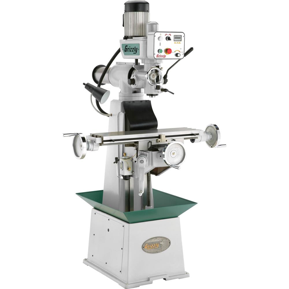 8" x 30" 1-1/2 HP Variable-Speed Knee Mill w/ Ram Head