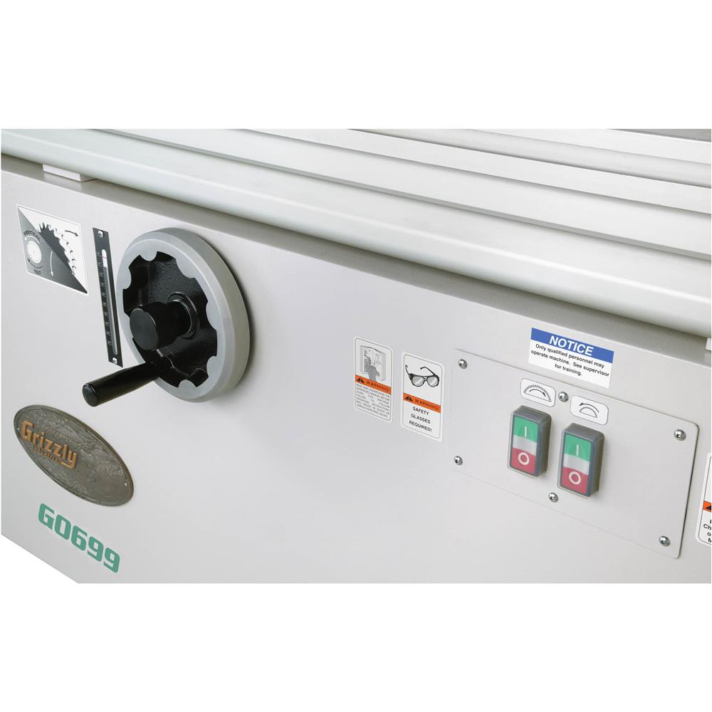 12" 7-1/2 HP 3-Phase Sliding Table Saw with Scoring