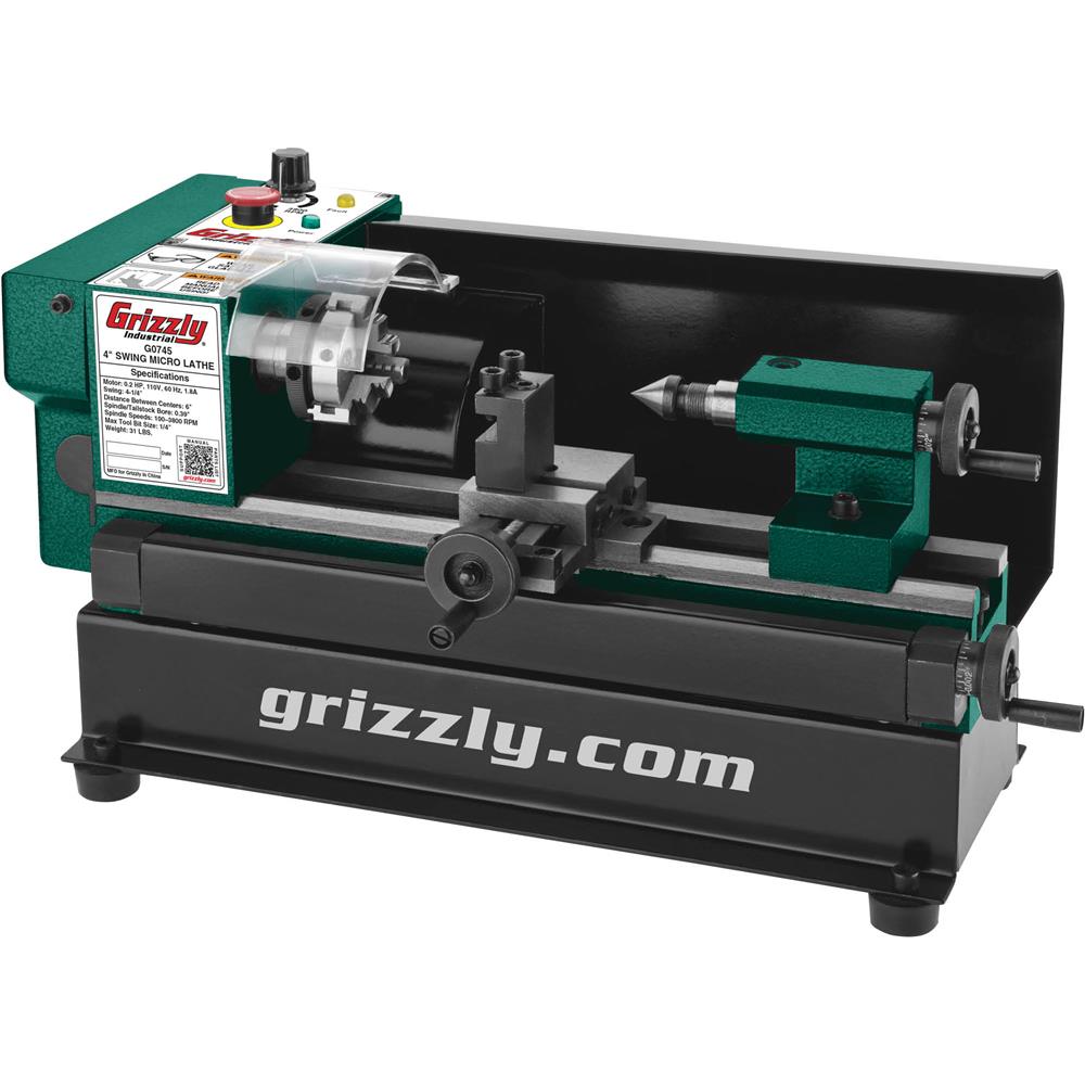 4" x 6" Variable-Speed Benchtop Metal Lathe