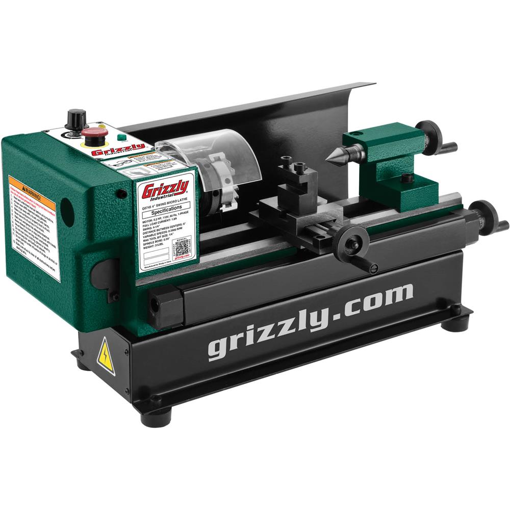 4" x 6" Variable-Speed Benchtop Metal Lathe