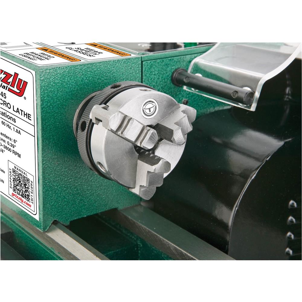 4" x 6" Variable-Speed Benchtop Metal Lathe