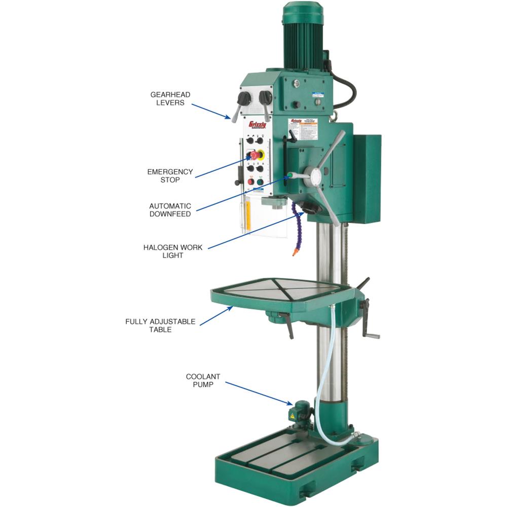 27-1/2" Heavy-Duty Gearhead Drill Press