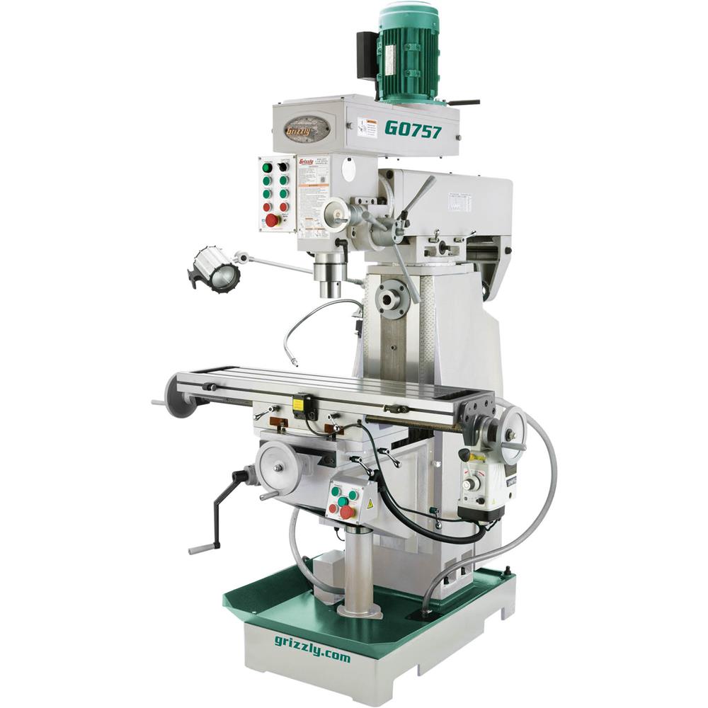 9" x 39" 2 HP Horizontal/Vertical Mill with Power Feed