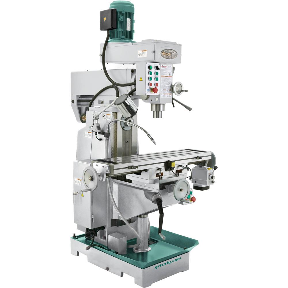 9" x 39" 2 HP Horizontal/Vertical Mill with Power Feed