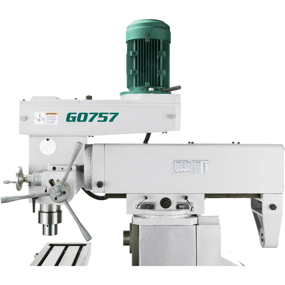 9" x 39" 2 HP Horizontal/Vertical Mill with Power Feed
