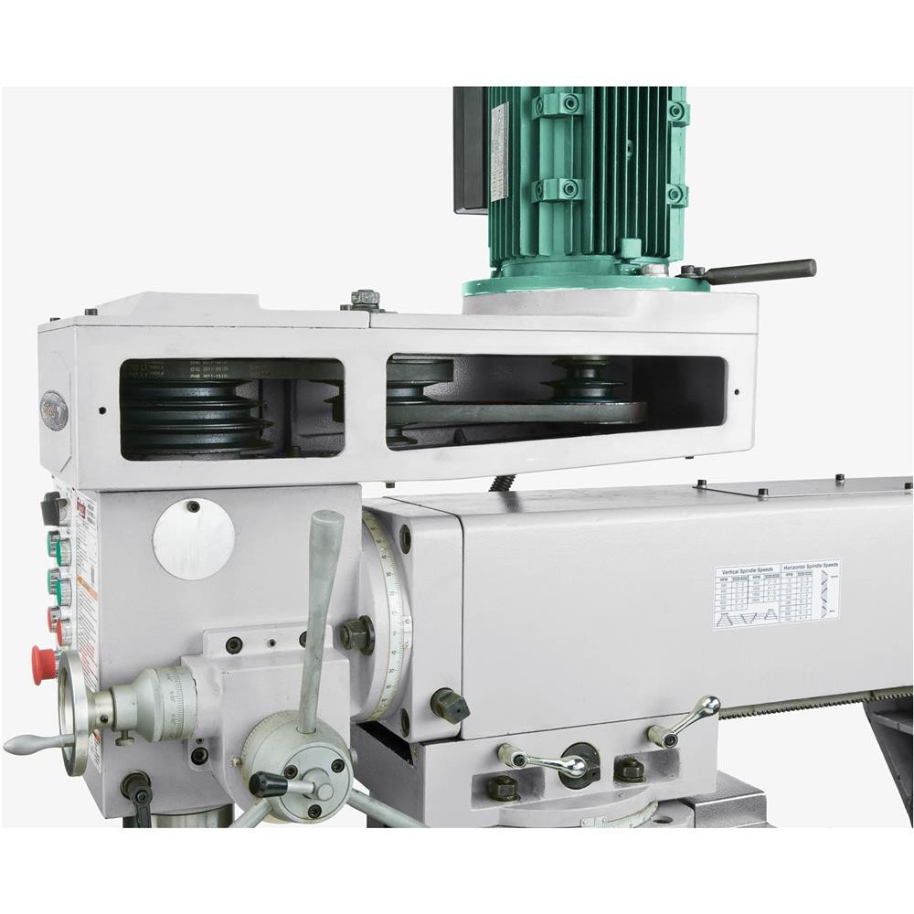 9" x 39" 2 HP Horizontal/Vertical Mill with Power Feed