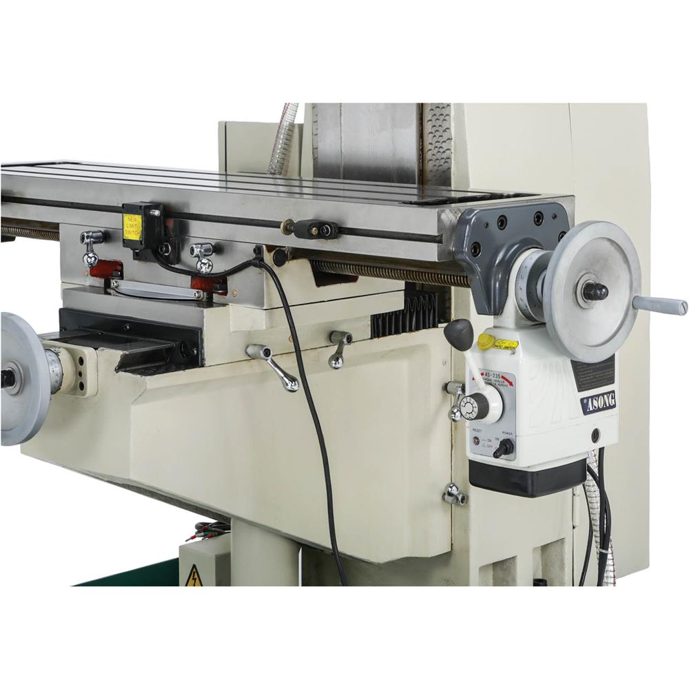 9" x 39" 3 HP Variable-Speed Horizontal/Vertical Mill with DRO